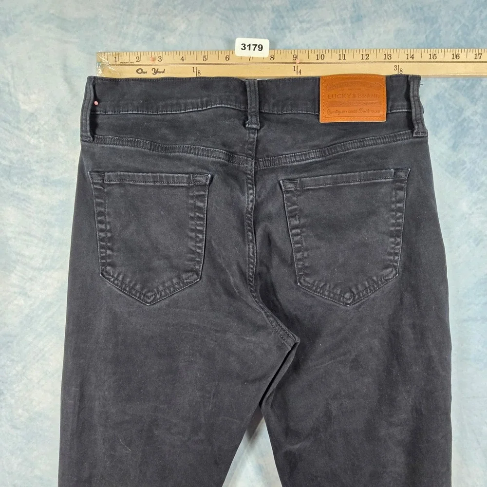 Lucky Brand 117 Slim Straight Mens Black Denim Jeans 29x32